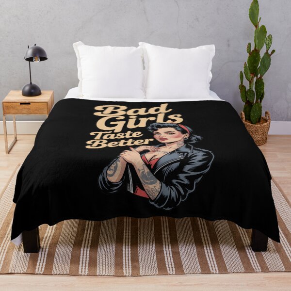 Item preview, Bad Girls Taste Better Retro Tattoo Pin-Up designed and sold by ArtFeverShop.