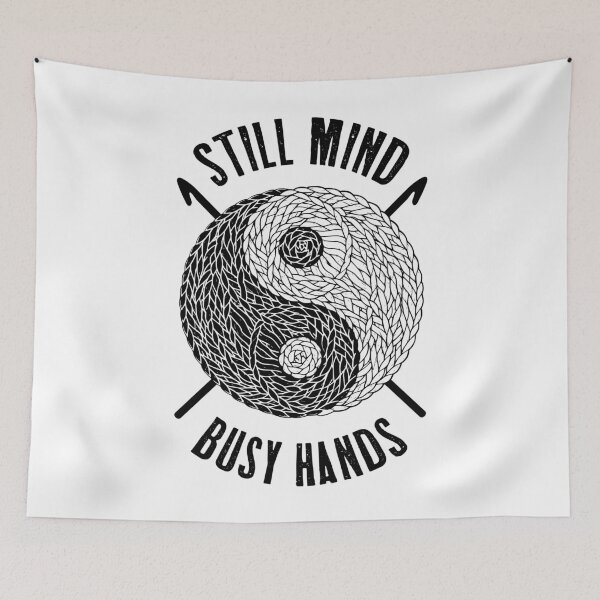 Item preview, Crochet Crocheting Funny Still Mind Busy Hands Yin Yang Zen designed and sold by GrandeDuc.