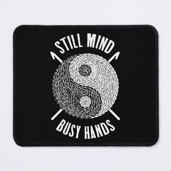Item preview, Crochet Crocheting Funny Still Mind Busy Hands Yin Yang Zen designed and sold by GrandeDuc.