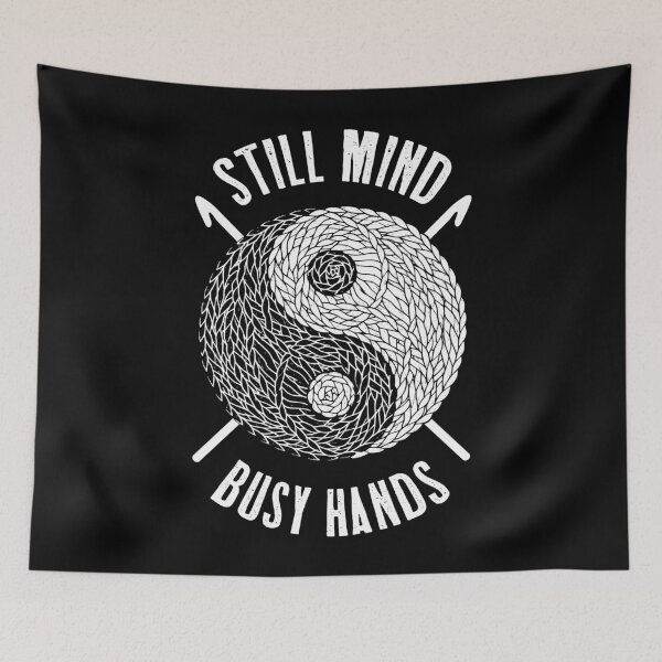 Item preview, Crochet Crocheting Funny Still Mind Busy Hands Yin Yang Zen designed and sold by GrandeDuc.