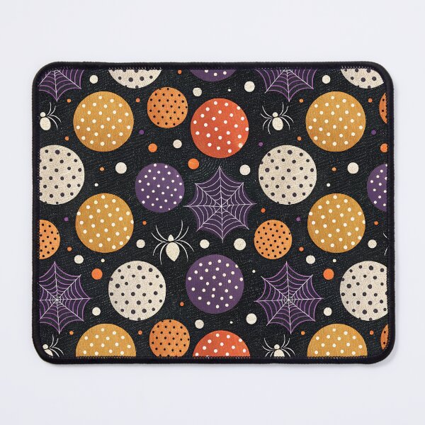 Item preview, Orange Purple and White Polka Dots on Black designed and sold by Magnuna.