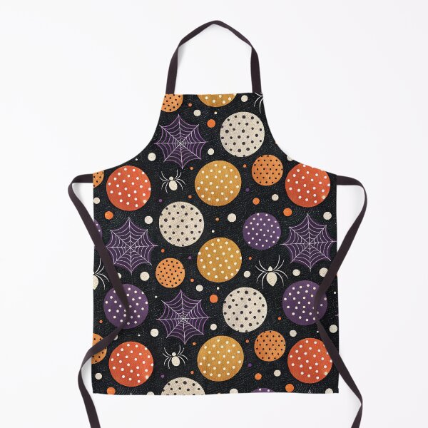 Item preview, Orange Purple and White Polka Dots on Black designed and sold by Magnuna.