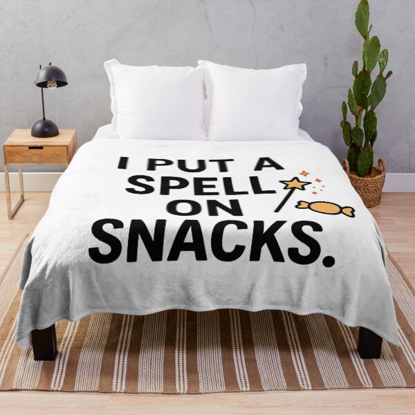 Item preview, "I Put a Spell on Snacks" Halloween Typography Sticker – Witchy Snack Design designed and sold by dailyprintables.
