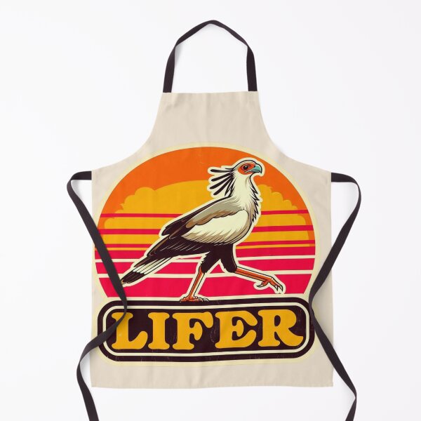 Item preview, Secretary Bird LIFER – Retro Birdwatching Sticker designed and sold by The Digital Compass.
