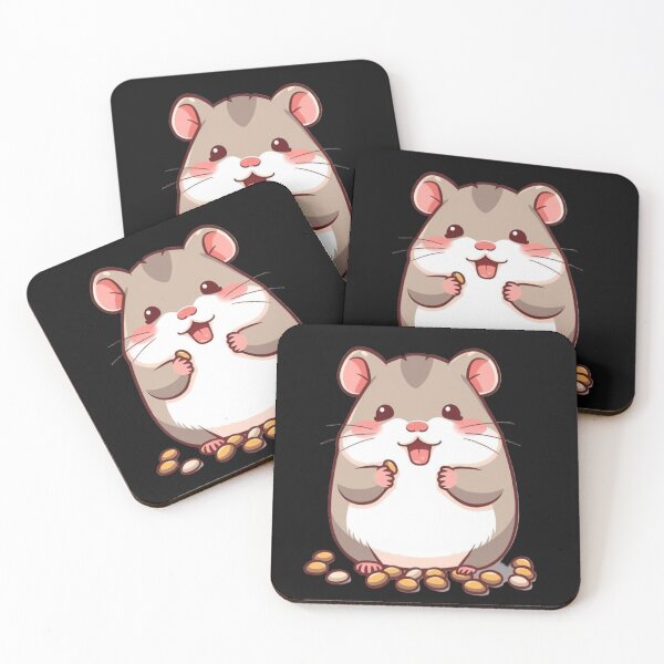 Item preview, Happy Chibi Hamster with Food designed and sold by Naynners Designs.