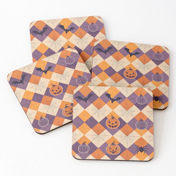 Item preview, Orange and Purple Checkerboard Halloween designed and sold by Magnuna.