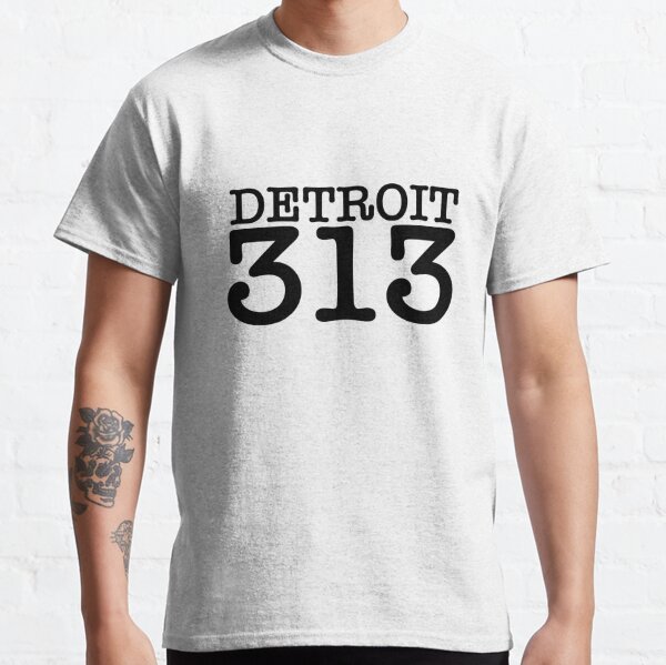  Detroit T-Shirt 313 Area Code by Detroit Rebels - Stylized  American Flag t Shirt Patriotic : Clothing, Shoes & Jewelry