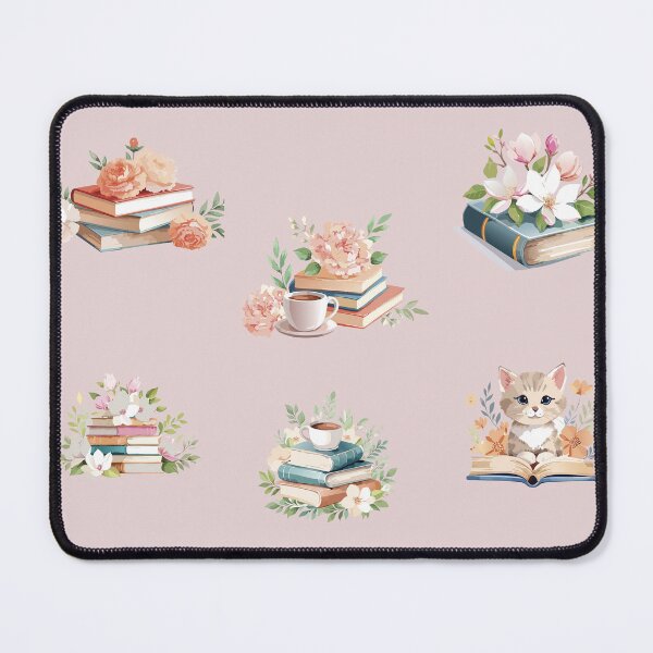 Item preview, Book Lover Sticker Sheet – Cozy Floral Bookish Aesthetic Stickers designed and sold by GrybDesigns.
