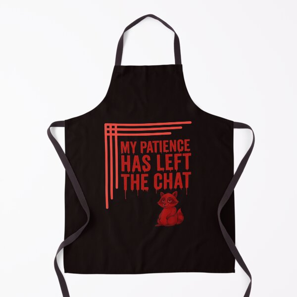 Item preview, My Patience Has Left The Chat – Dripping Red Typography with Raccoon designed and sold by Tadeusz1.