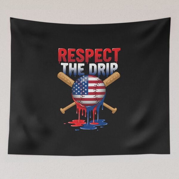 Item preview, Respect The Drip Baseball Ice Cream Drip 4th of July designed and sold by diyoor.