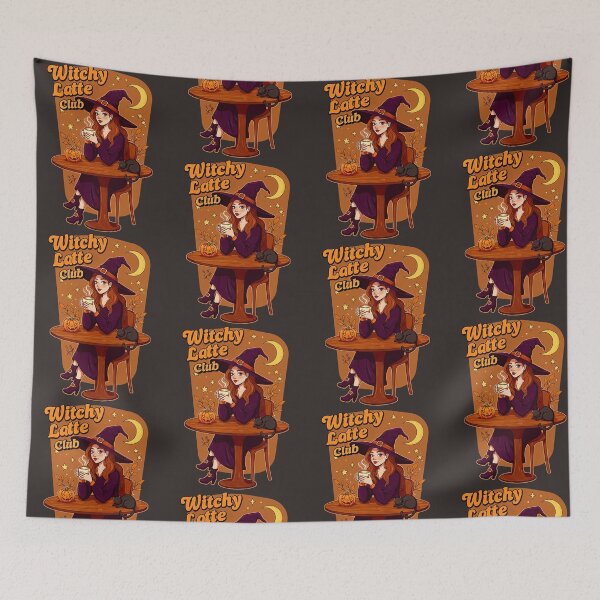 Item preview, Witchy Latte Club – Cozy Halloween Coffee Tee for Women designed and sold by HexOne.