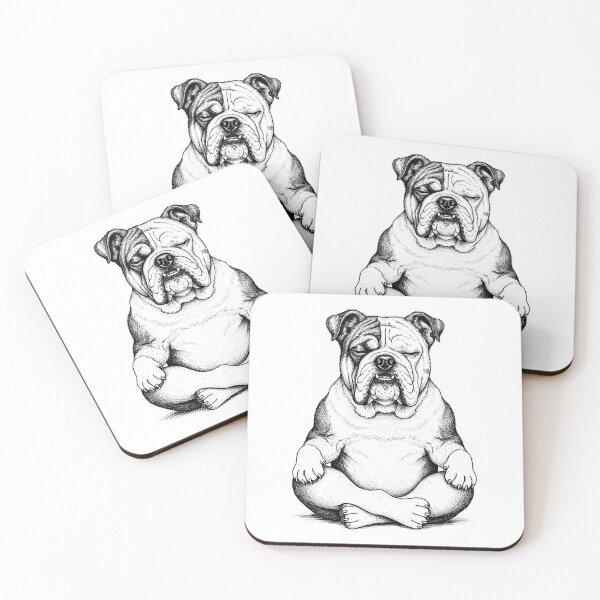Item preview, Bulldog Yoga Lotus Meditation Dog Lover designed and sold by DoodleTortle.