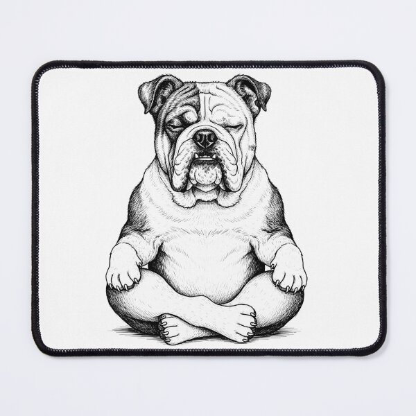 Item preview, Bulldog Yoga Lotus Meditation Dog Lover designed and sold by DoodleTortle.