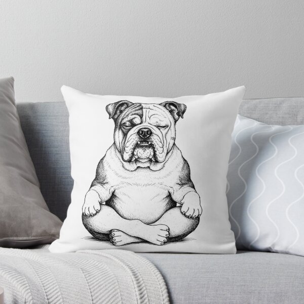 Item preview, Bulldog Yoga Lotus Meditation Dog Lover designed and sold by DoodleTortle.