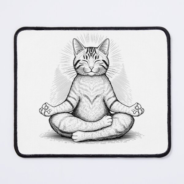 Item preview, Cat Yoga Lotus Meditation Kitten Lover designed and sold by DoodleTortle.