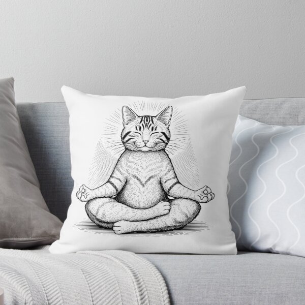 Item preview, Cat Yoga Lotus Meditation Kitten Lover designed and sold by DoodleTortle.