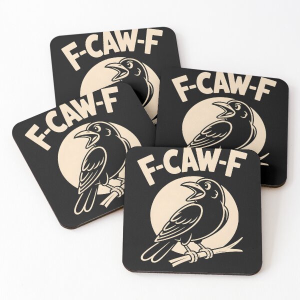 Item preview, F-Caw-F Funny Black Crow Moonlit Raven designed and sold by trendyzcom.