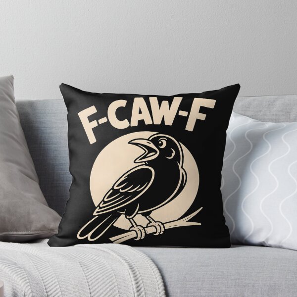 Item preview, F-Caw-F Funny Black Crow Moonlit Raven designed and sold by trendyzcom.