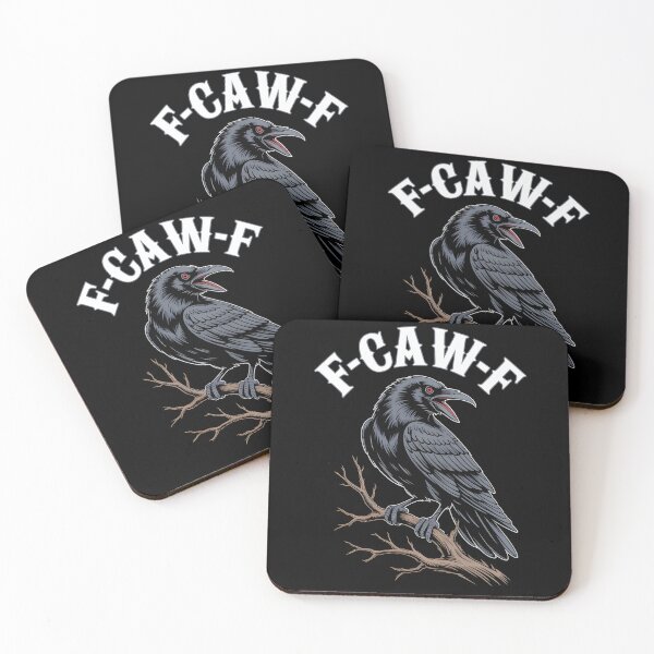 Item preview, F-Caw-F Funny Black Crow Moonlit Raven designed and sold by trendyzcom.