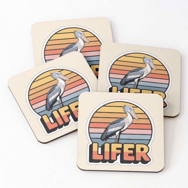 Item preview, Shoebill Stork LIFER – Retro Birdwatching Sticker designed and sold by The Digital Compass.