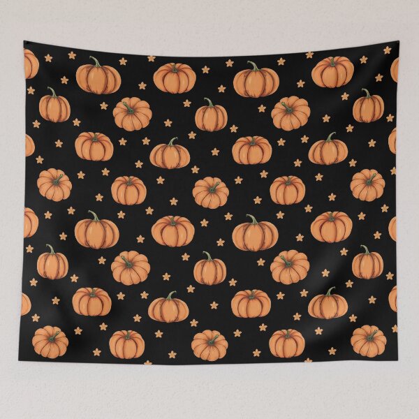 Item preview, Orange Pumpkin Illustration Pattern designed and sold by UnhingedBird.