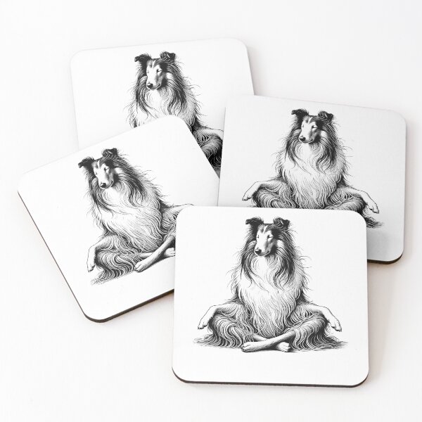 Item preview, Collie Yoga Lotus Meditation Dog Lover designed and sold by DoodleTortle.