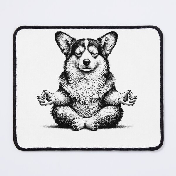 Item preview, Corgi Yoga Lotus Meditation Dog Lover designed and sold by DoodleTortle.