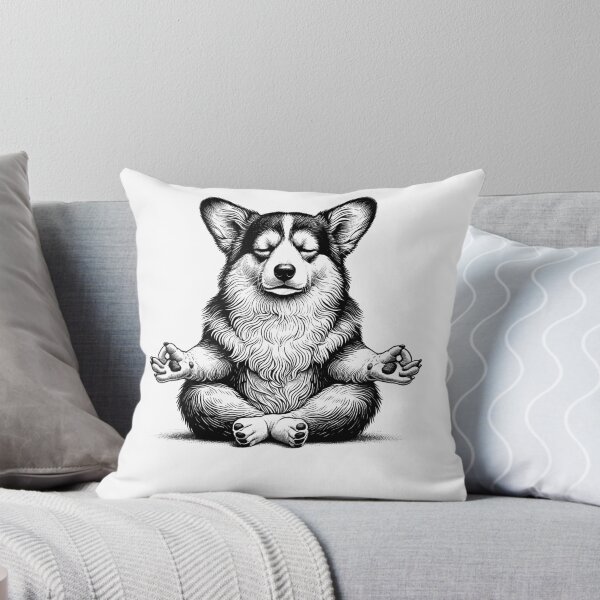 Item preview, Corgi Yoga Lotus Meditation Dog Lover designed and sold by DoodleTortle.