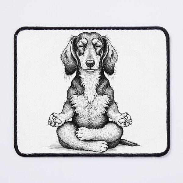 Item preview, Dachshund Yoga Lotus Meditation Dog Lover designed and sold by DoodleTortle.