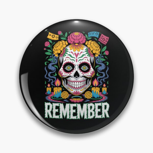 Item preview, Remember Skull – Día de los Muertos Floral Calavera designed and sold by Taans-Creation.