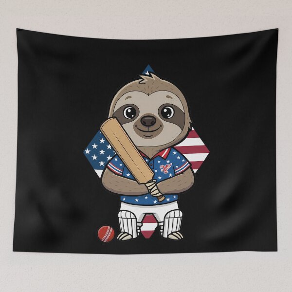 Item preview, USA Cricket Sloth Batter Patriotic designed and sold by k3rstman1.