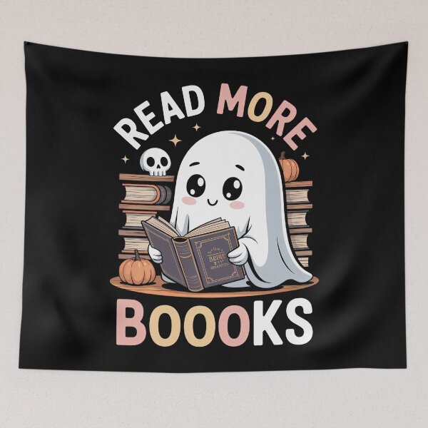 Item preview, Cute Booooks Ghost Read More Books Teacher Halloween designed and sold by TyraYoung.