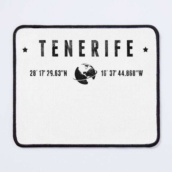 Item preview, Tenerife World Map Coordinates Typography designed and sold by capricedefille.