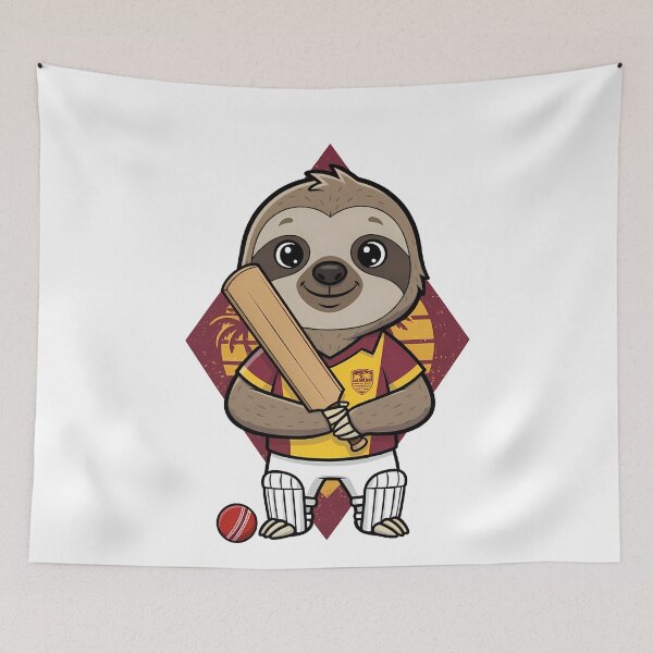 Item preview, West Indies Cricket Sloth Player designed and sold by k3rstman1.