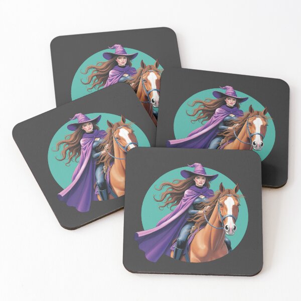 Item preview, Purple witch on a chestnut horse designed and sold by StarrydotPegasus.