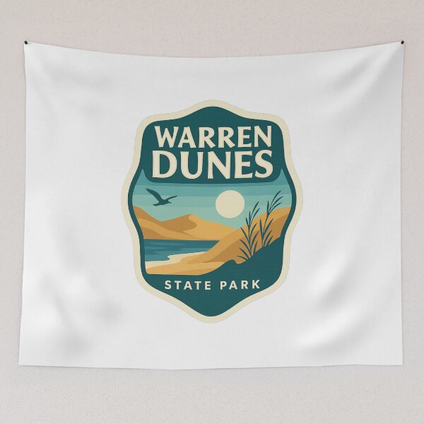 Item preview, Warren Dunes State Park – Sunset Over Lake Michigan Dunes designed and sold by Aryabek.