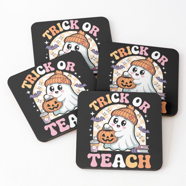Item preview, Teacher Halloween Trick Or Teach Cute Ghost Coffee Pumpkins designed and sold by TyraYoung.