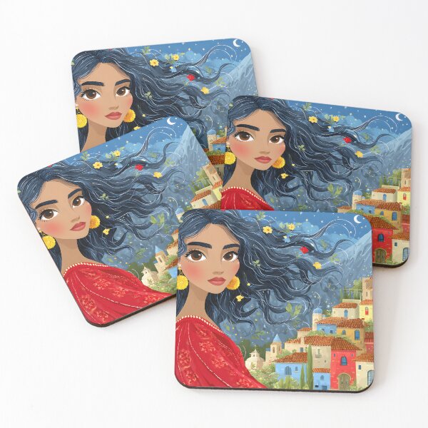 Item preview, Enchanting Portrait of a Woman with City Background designed and sold by Artessie.