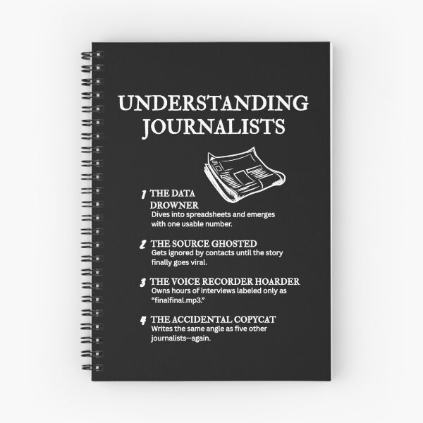 Item preview, The Many Faces of Journalists – Newsroom Humor – Black designed and sold by PsyFlow35.