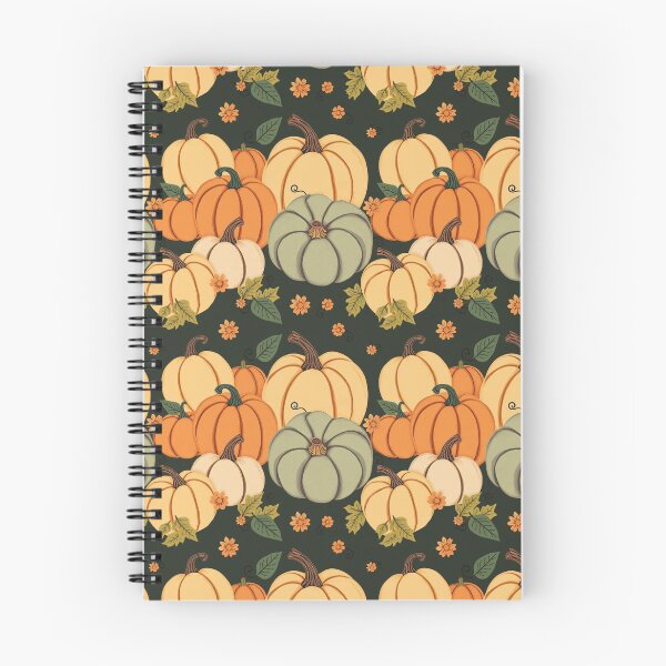 Item preview, Colorful Pumpkin Illustration Pattern | Dark Green Background designed and sold by UnhingedBird.