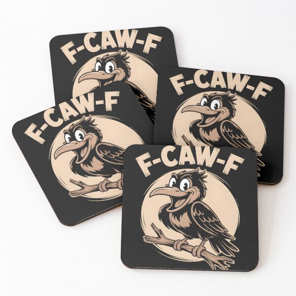 Item preview, F-Caw-F Funny Black Crow Moonlit Raven designed and sold by trendyzcom.