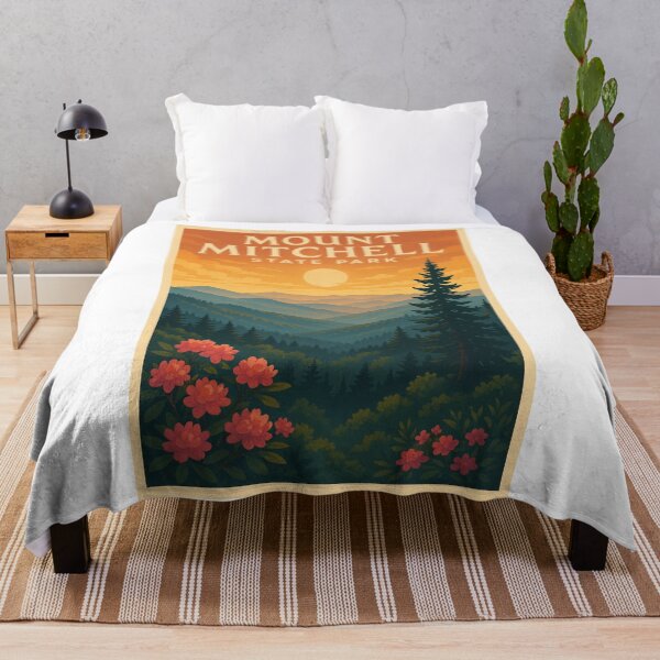 Item preview, Mount Mitchell State Park – North Carolina Rhododendrons and Mountain Sunset designed and sold by Aryabek.