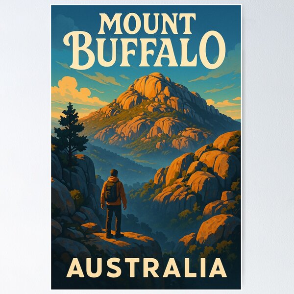Item preview, Mount Buffalo Australia – Granite Peaks and Alpine Vistas in Victoria designed and sold by Aryabek.