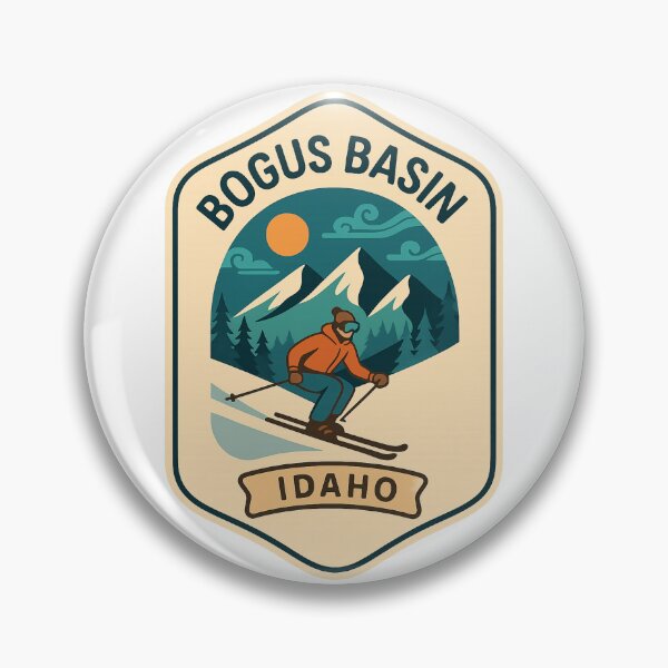 Item preview, Bogus Basin Idaho – Vintage Skiing Scene in the Boise Mountains designed and sold by Aryabek.