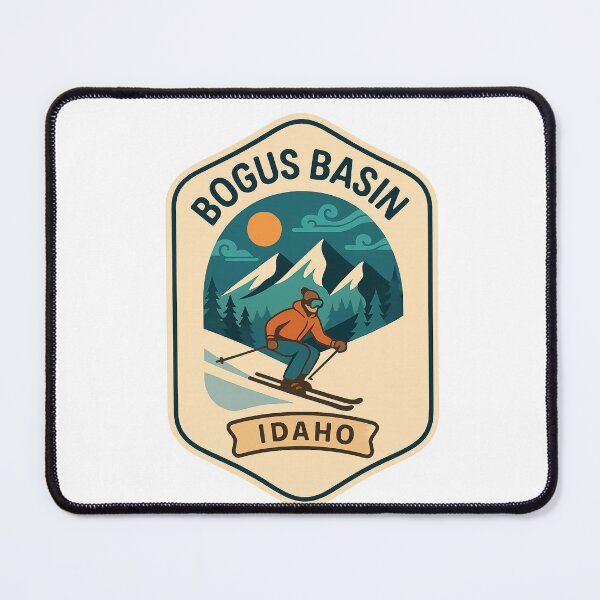 Item preview, Bogus Basin Idaho – Vintage Skiing Scene in the Boise Mountains designed and sold by Aryabek.