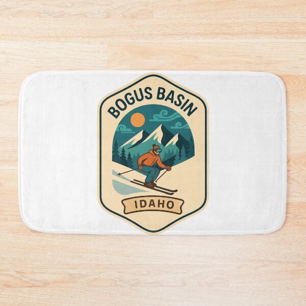 Item preview, Bogus Basin Idaho – Vintage Skiing Scene in the Boise Mountains designed and sold by Aryabek.