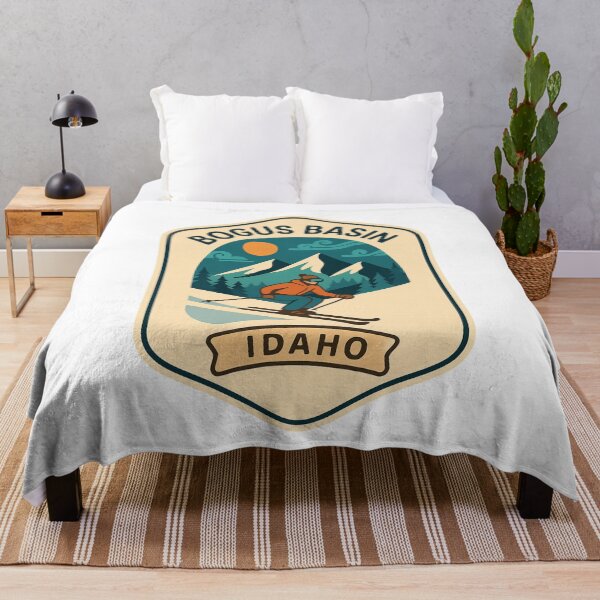 Item preview, Bogus Basin Idaho – Vintage Skiing Scene in the Boise Mountains designed and sold by Aryabek.