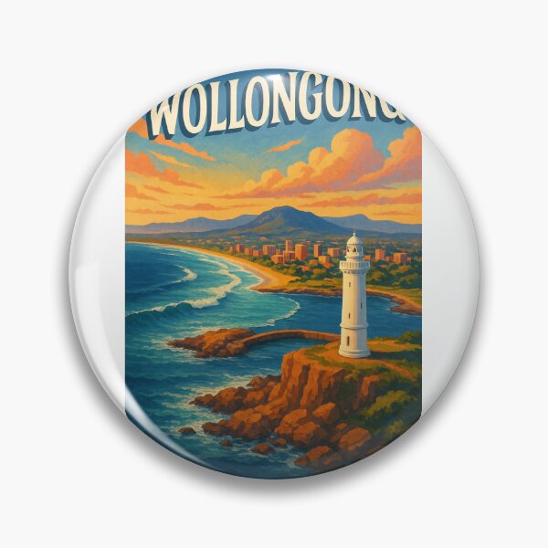 Item preview, Wollongong Australia – New South Wales Coast and Lighthouse View designed and sold by Aryabek.