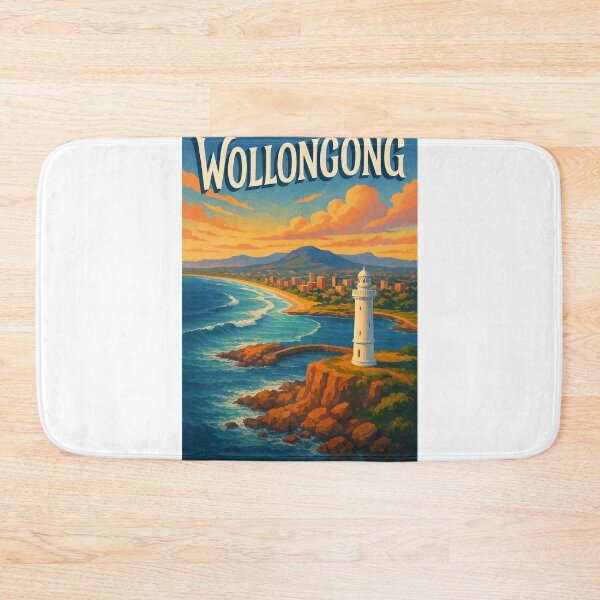 Item preview, Wollongong Australia – New South Wales Coast and Lighthouse View designed and sold by Aryabek.