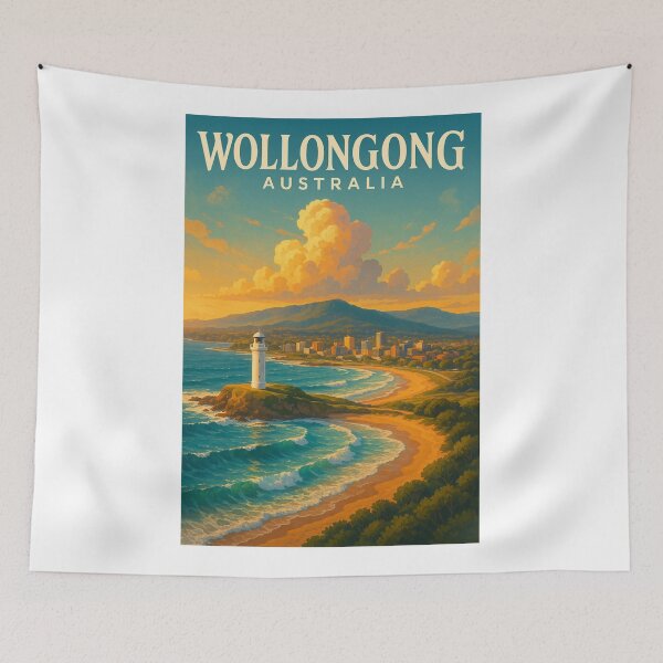Item preview, Wollongong Australia – Pacific Surf and City Views in New South Wales designed and sold by Aryabek.